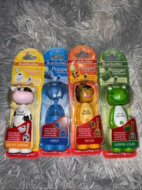 BUY NOW LISTING Poppin' Kids Toothbrush ~ Cow, Elephant, Lion, or Frog